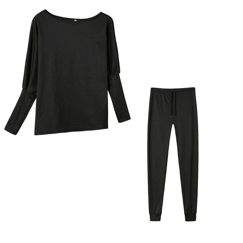 Conjunto feminino inverno com blusa e calça