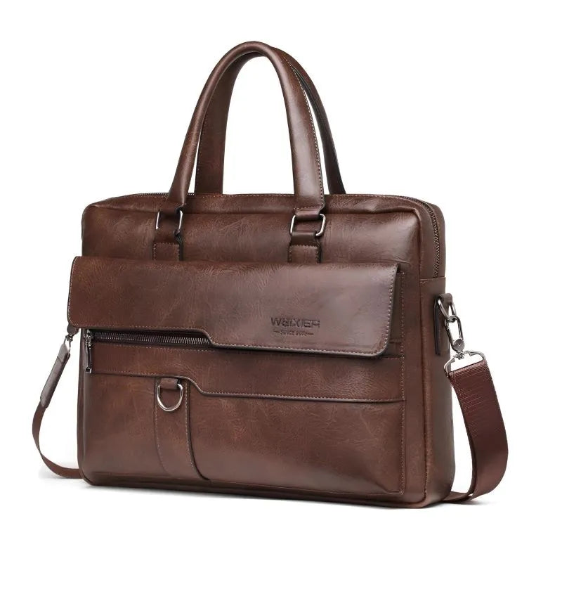 Bolsa Portátil Masculina de Couro Plutônio