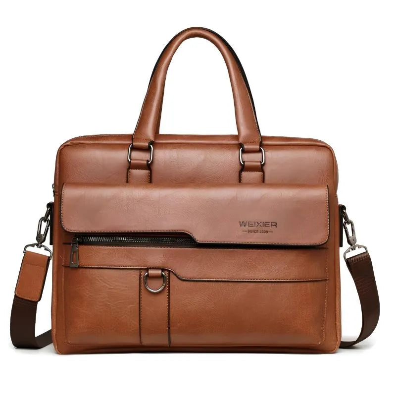 Bolsa Portátil Masculina de Couro Plutônio