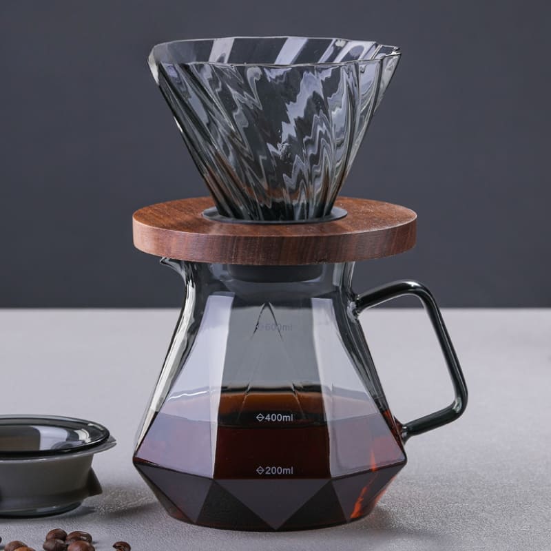 Bule de Café Vidro Borossilicato Coador de Café Hario V60