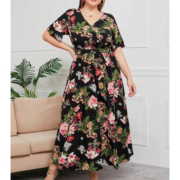 Vestido Plus Size Soltinho Floral