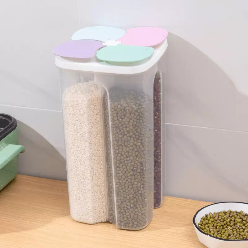 Dispensador Porta Alimentos e Cereais com Divisórias