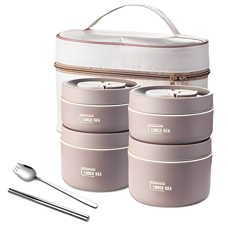 KIT POTES TÉRMICOS LUNCHBOX + LANCHEIRA E TALHERES GRÁTIS