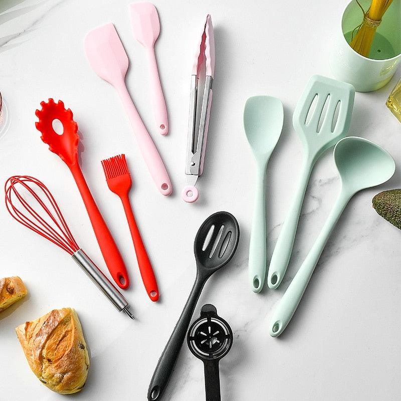 Conjunto Utensílios de Cozinha Silicone 4 a 12 Peças