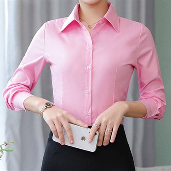 Camisa  Social Feminina Manga Longa Work