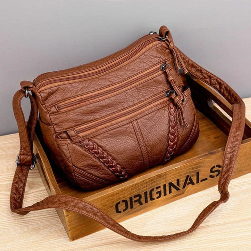 Bolsa Feminina Transversal de Couro Legítimo - Elite Chic