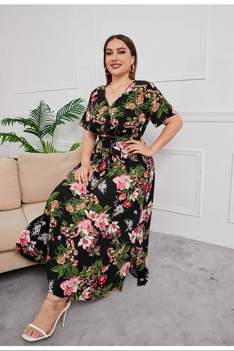 Vestido Plus Size Soltinho Floral