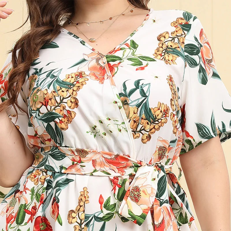 Vestido Plus Size Soltinho Floral